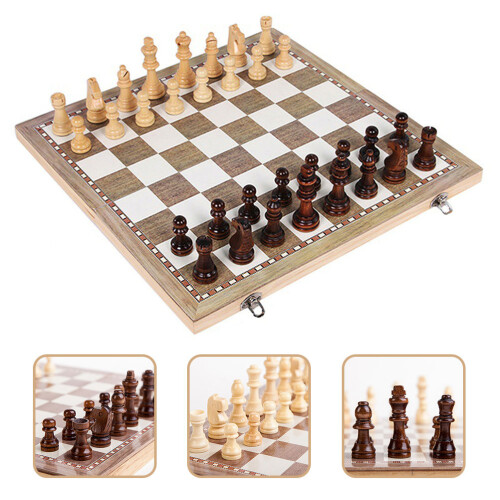 One Set Folding Wooden International Chess Kit 2