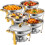 6 Pack 5QT Gold Round Chafing Dish for Buffet 1