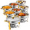 8 Pack 5QT Gold Round Chafing Dish for Buffet 1