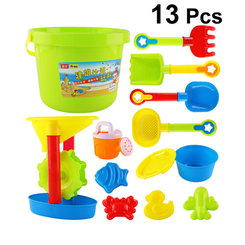 1Set Strandspielzeug Set Vielseitig Bunt Kinder Sand Eimer 2