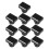 10Pcs Black Square Plastic Press On Perfume Bottle Cap For 15Mm Mouth 1