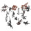 4 Sets Mini Soldier Figures Medieval Miniature People Figurines 1
