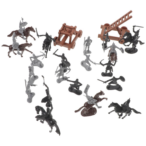 4 Sets Mini Soldier Figures Medieval Miniature People Figurines