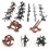 4 Sets Mini Soldier Figures Medieval Miniature People Figurines 11