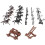 4 Sets Mini Soldier Figures Medieval Miniature People Figurines 3