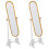 2Pcs Dollhouse Miniature Dressing Mirrors Tiny House Mini Mirrors 9