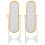 2Pcs Dollhouse Miniature Dressing Mirrors Tiny House Mini Mirrors 11