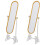 2Pcs Dollhouse Miniature Dressing Mirrors Tiny House Mini Mirrors 7