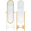 2Pcs Dollhouse Miniature Dressing Mirrors Tiny House Mini Mirrors 3