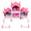 2pcs DIY Castle Model Plastic Dollhouse Puzzle Lights Villa 2
