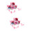 2pcs DIY Castle Model Plastic Dollhouse Puzzle Lights Villa 9