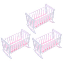 3 Pcs Doll Cradle Shape Toy Pretend Play House