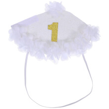 Birthday Crown Hat For 1 Year Old Soft Fabric Party Headband