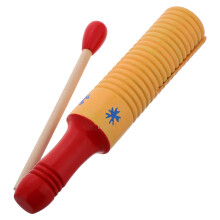 Wooden Guiro Instrument With Stick For Kids Music Education