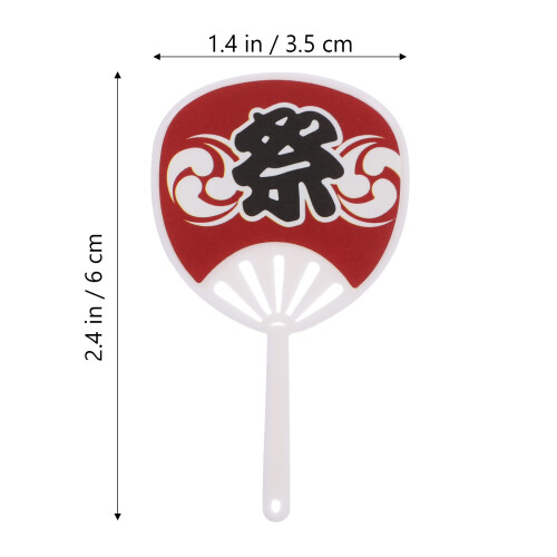 2Pcs Mini Japanese Fan Desktop Decorative Model 1