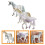 3Pcs Realistic Unicorn Figurines Plastic Simulated Animal Model 3
