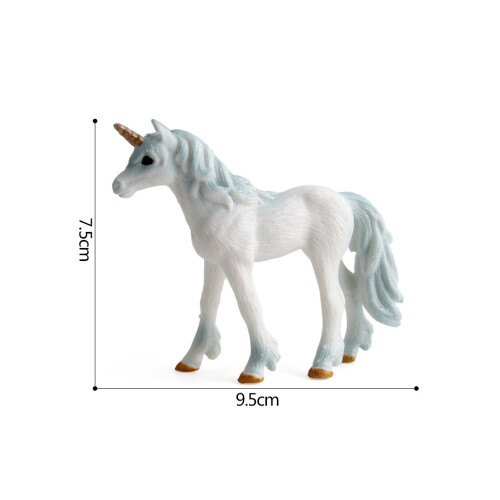 3Pcs Realistic Unicorn Figurines Plastic Simulated Animal Model 1