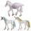 3Pcs Realistic Unicorn Figurines Plastic Simulated Animal Model 10