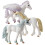 3Pcs Realistic Unicorn Figurines Plastic Simulated Animal Model 9