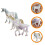 3Pcs Realistic Unicorn Figurines Plastic Simulated Animal Model 11