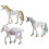 3Pcs Realistic Unicorn Figurines Plastic Simulated Animal Model 8