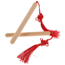 4 Pcs Wooden Rhythm Sticks With Tassel For Kids Music