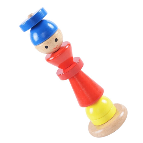 5Pcs Wooden Montessori Stacking Blocks For Baby Sensory Development 2