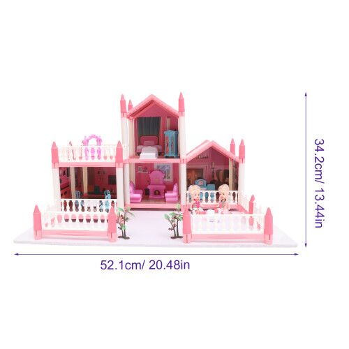 1 Set Creative Castle Castle Tiny House Kit Plastic Pink 2