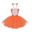 2 Pezzi Vestito In Garza Con Gonna E Fascia Per 1