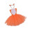 2 Pezzi Vestito In Garza Con Gonna E Fascia Per 5