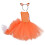 2 Pezzi Vestito In Garza Con Gonna E Fascia Per 3