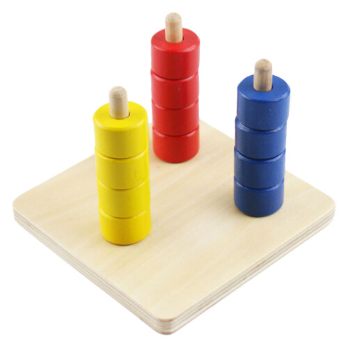 1 Set Kids Sorting Stacking Toy Color Cognitive Game 2