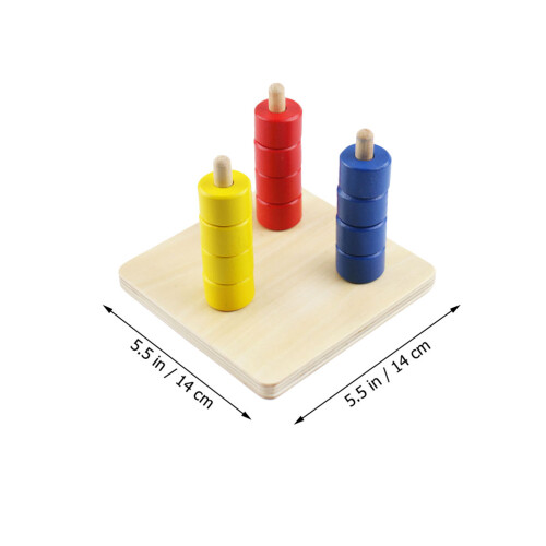 1 Set Kids Sorting Stacking Toy Color Cognitive Game 1