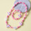 2 /Set Bambini Con Perline Legno E Collana 7