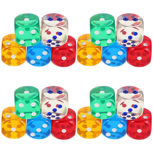 80 Trasparenti Colorati 25Mm Acrilico Arrotondati 1