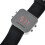 Fashion Quadrato Specchio Rosso Led Data Silicone Nero 4