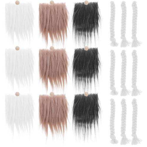 One Set Diy Gnome Making Beard Accessories Braids Props Supplies 1