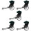 5Pcs Simulation Jinrikisha Model Retro Desktop Decoration 8