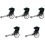 5Pcs Simulation Jinrikisha Model Retro Desktop Decoration 3
