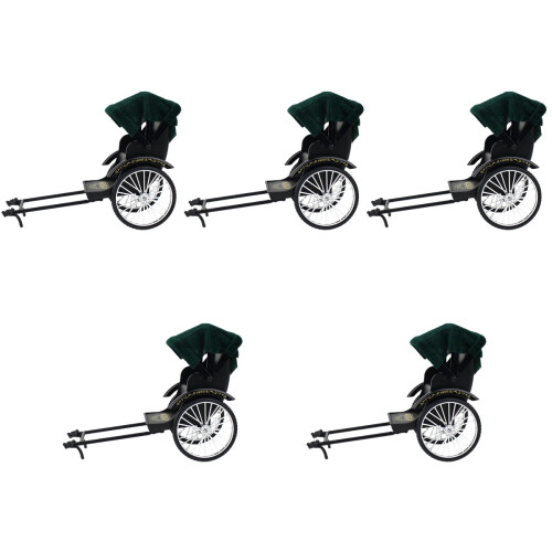 5Pcs Simulation Jinrikisha Model Retro Desktop Decoration 2