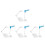 4 Set Supporti Per Action Figure Con Espositore Effetto Anime 8