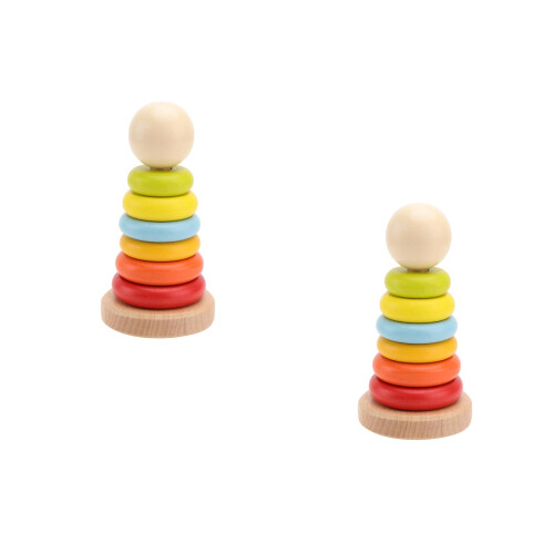 2 Set Impilabili In Legno Giochi Educativi Per Bambini 2