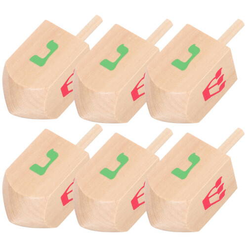 6 Trottola In Legno Giochi Per Bambini 1