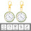 2 pezzi portachiavi in con e clip 8