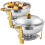 2 Pack 6QT Gold Round Chafing Dish for Buffet 1