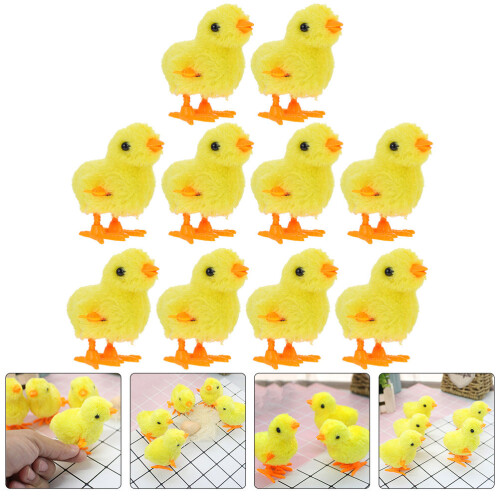 10 Stuk Kippen Speelgoed Decoratief Kinder 2