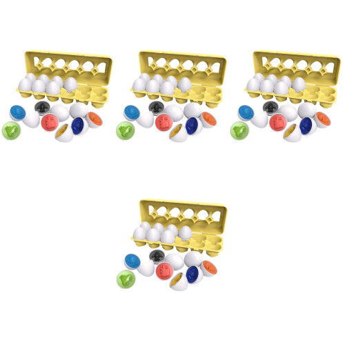 4Set Educativo Uova Puzzle Per Bambini 1-3 Anni 2