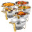 6 Pack 6QT Gold Round Chafing Dish for Buffet 1