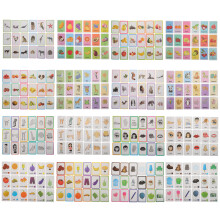 4 Boxes Kids Cognitive Cards Educational Animal Fruit Learning Toys