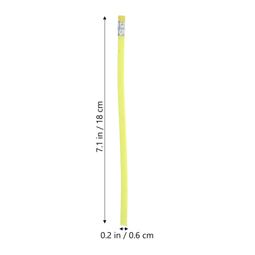 12 Unidades Lápis Flexível PVC Verde Com Borracha 1